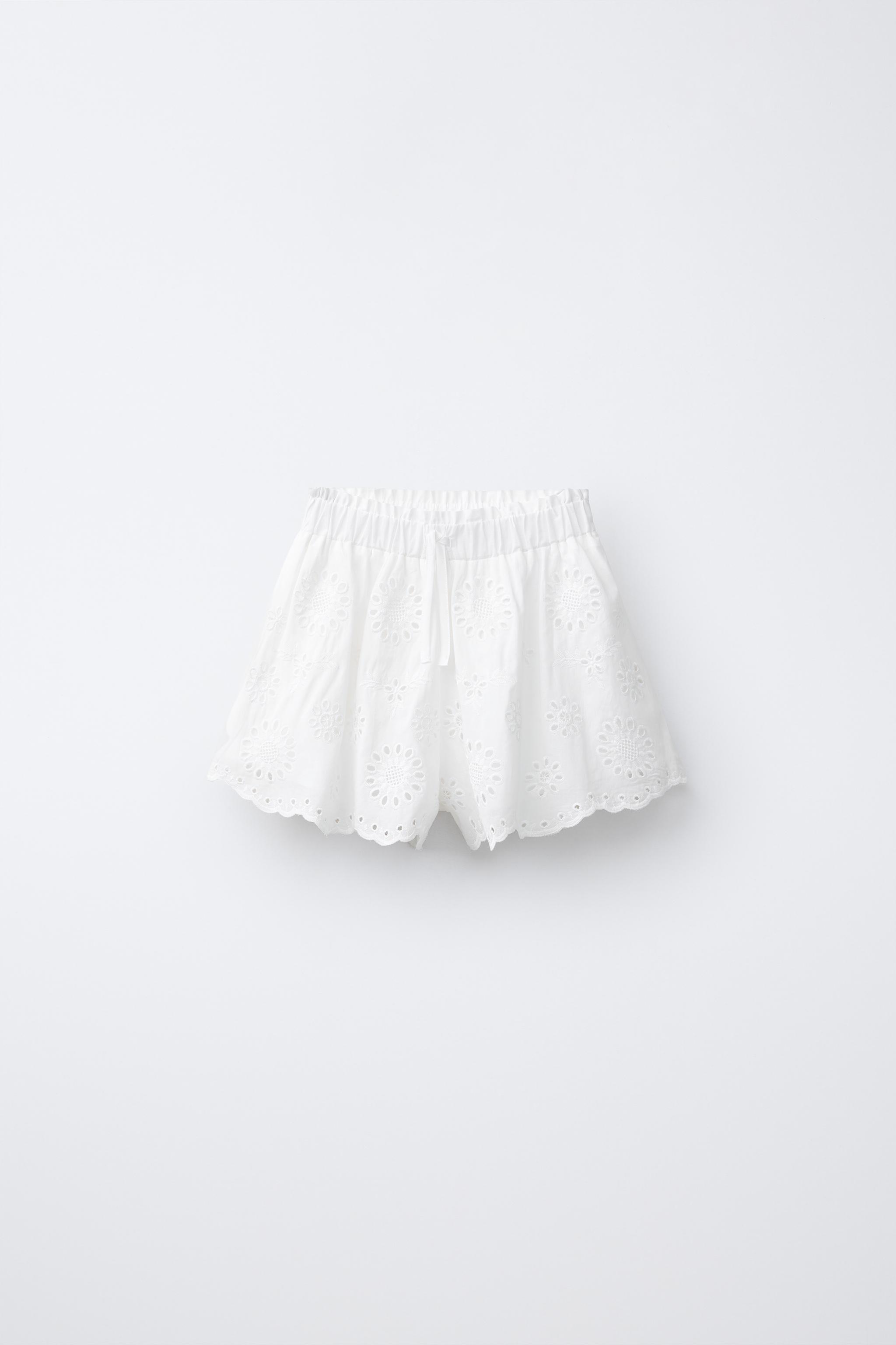 SWISS EMBROIDERED SHORTS
